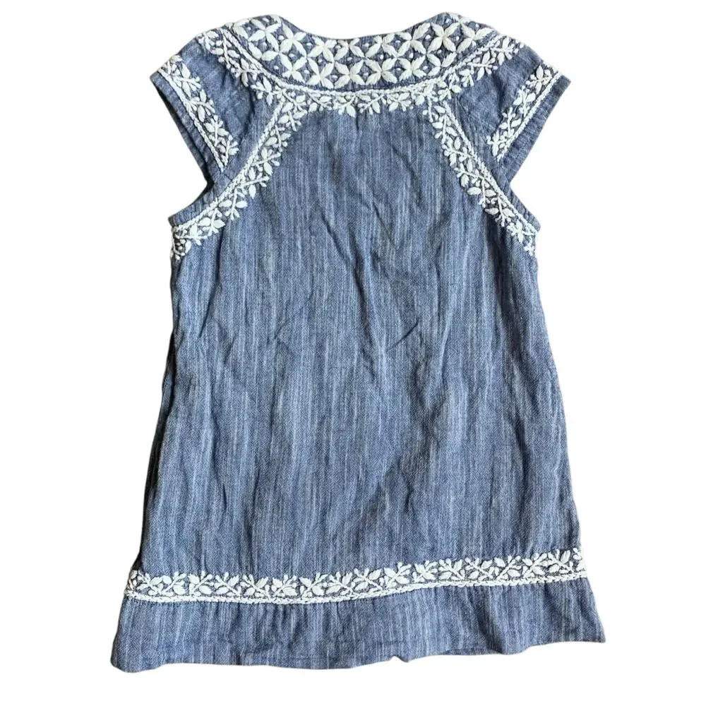 Roller Rabbit Chambray Embroidered dress